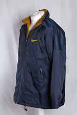 Nike Vintage Coat Parka Embroidered Back Logo Quilt Lined Blue-Yellow M-XL Y2K