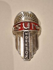 Vintage Bicycle SUN Worksop England Head Tube Badge Cycle Emblem