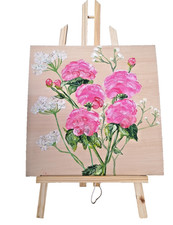 Handpainted acrylic floral