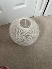 String Lampshade White Rattan