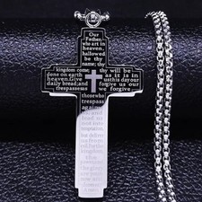 Silver Lord's Prayer Engraved