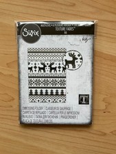 Sizzix Texture Fades multi  A6 embossing folder Tim Holtz  666340 Holiday Knit