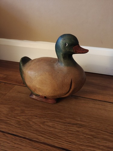 Wooden decor duck ornament - duck,