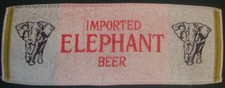 IMPORTED ELEPHANT BEER VINTAGE LARGE BAR TOWEL BEER CLOTH CARLSBERG