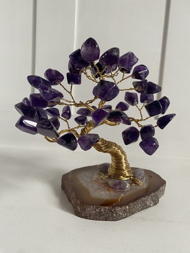 Amethyst gemstone tree - gemstone,