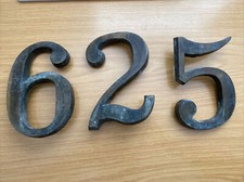ORIGINAL ANTIQUE FRENCH HOUSE NUMBERS 6, 2, AVAILABLE SOLD INDIVIDUALLY
