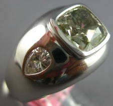 LARGE GIA 3.76CT WHITE & GREEN