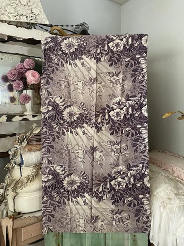 Antique french fabric panel - french,