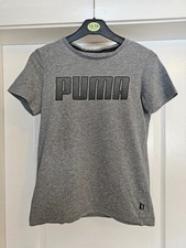 GREY T-SHIRT WITH PUMA ON THE