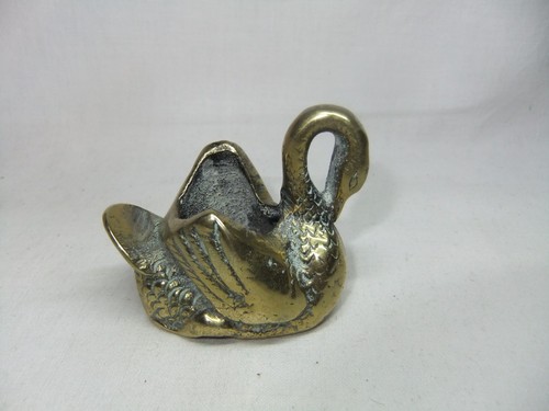 Vintage brass swan trinket - vintage,