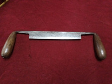 Vintage Hand Forged W Gilpin 9 Inch Carpenters DrawKnife Polished Beech Handles