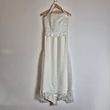 Linea Raffaelli Size 8/10 Ivory Silk Wedding Dress Halterneck Bodice