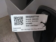 VAUXHALL VIVARO SIDE LOAD DOORCOMBI CDTI Van Silver 01-15