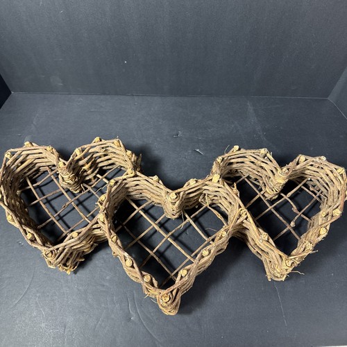 Rustic twig heart wreath - rustic,