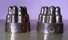 Matched Pair Of Antique Victorian Copper Jelly Moulds By Jones Bros.