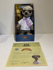 Sergi Meerkat Soft Toy Compare The Market - with certificate and letter