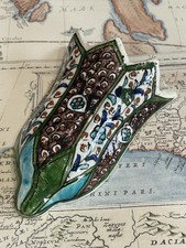 Turkish Iznik Style Pottery Wall Hanging Vase. Ceramic. Handpainted. H14cms