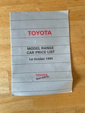 TOYOTA RANGE SALES BROCHURE