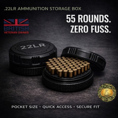 Round ammo case box - lr,
