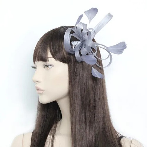 Silver grey feather - /,