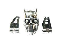 POLISHED 2 HORN CRACKED SKULL