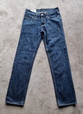 Men's Hollister Straight Indigo Denim Jeans  Waist 29" Inside Leg 30" 100%Cotton
