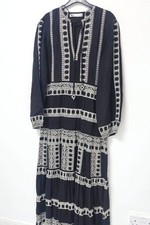 Zara Black Linen Boho Midi