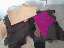 Leather hide remnants black - hide,