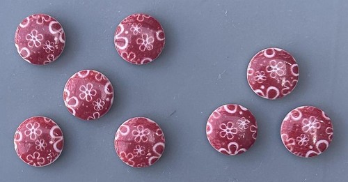 Claret red white patterned - claret,