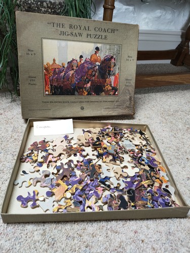 Antique wooden jig saw puzzle - saw,