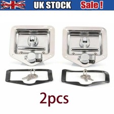 2x Stainless Steel Folding T Handle Lock Latch for Trailer Truck Paddle Tool Box