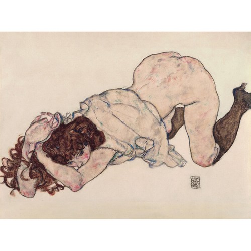 Egon schiele kneeling girl - egon,