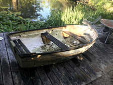 old fibreglass pond boat