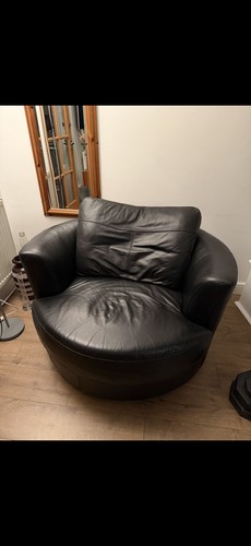 Faux leather cuddle sofa - faux,