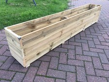 wooden garden planter 5ft SUPER JUMBO EXTRA LARGE Long Trough Timber Decking Tub