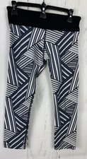 JOFIT Lorna Jane S(?) Black White Geo Print Magic Tights Athletic Crop Pants