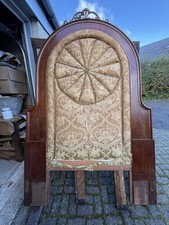 Magnificent Victorian Upholstered Arched Half Tester Bed