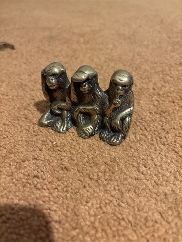 Vintage brass figure three - vintage,