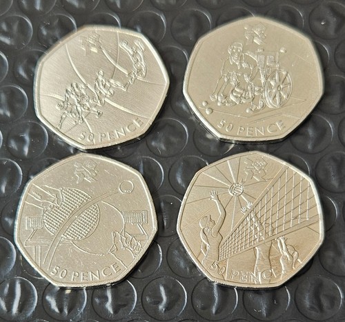 2012 olympic 50p coins - 4x,
