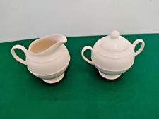 Wedgwood Windsor Ivory Cream Creamer and Sugar Bowl England ( A 94)