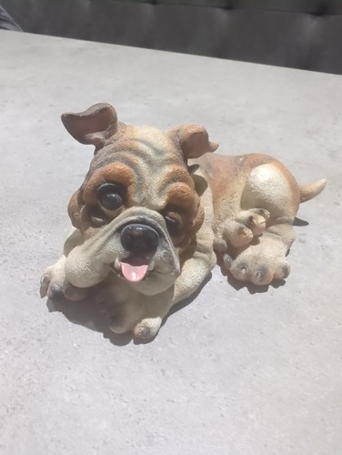 Vintage resin english bulldog - vintage,