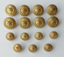 Nice Matching Set of 15 Victorian Royal Corinthian Yacht Club Gilt Buttons