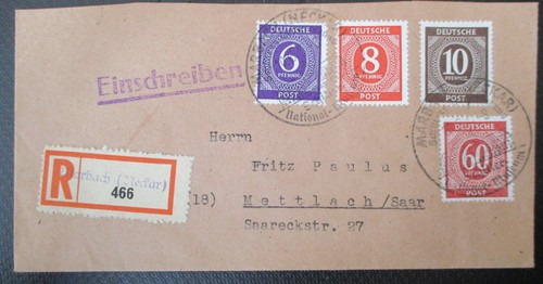 W283 bizone 1947 - w283, r-letter