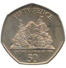2008 2009 2010 2013 2050p coin GIBRALTAR "CAPTURE OF GIBRALTAR 1704" Choose Year