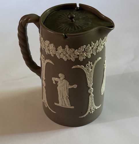 Vintage water jug pitcher with - pitcher,