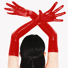 Womens Gloves Shiny PVC Wet