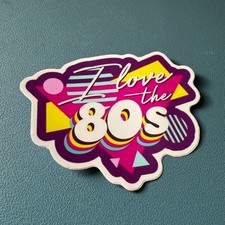 Retro I love the 80s Sticker -