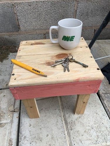 Side table handmade rustic - side,