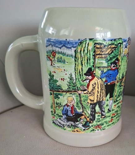 German stoneware beer stein - stoneware,