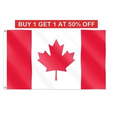 Canada Flag Maple Leaf Large 5X3FT Canadian National Football World Cup Sports